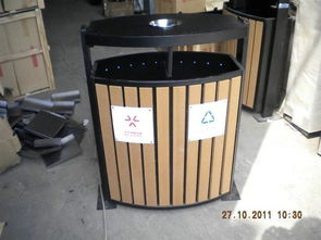 广州品兆 钢木 分类 垃圾桶